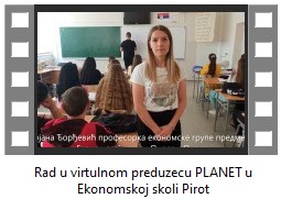 SLIKA-Rad u virtuelno preduzecu PLANET u Ekonomskoj skoli Pirot